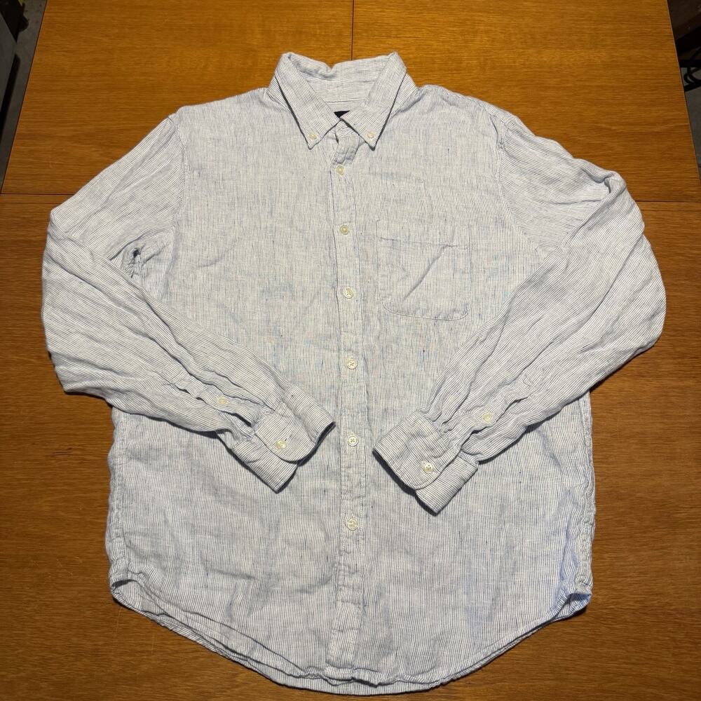 Abercrombie & Fitch Shirt Men’s Size Medium Linen Button Up Lightweight Coastal